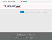 Tablet Screenshot of cornerstone-exteriors.com